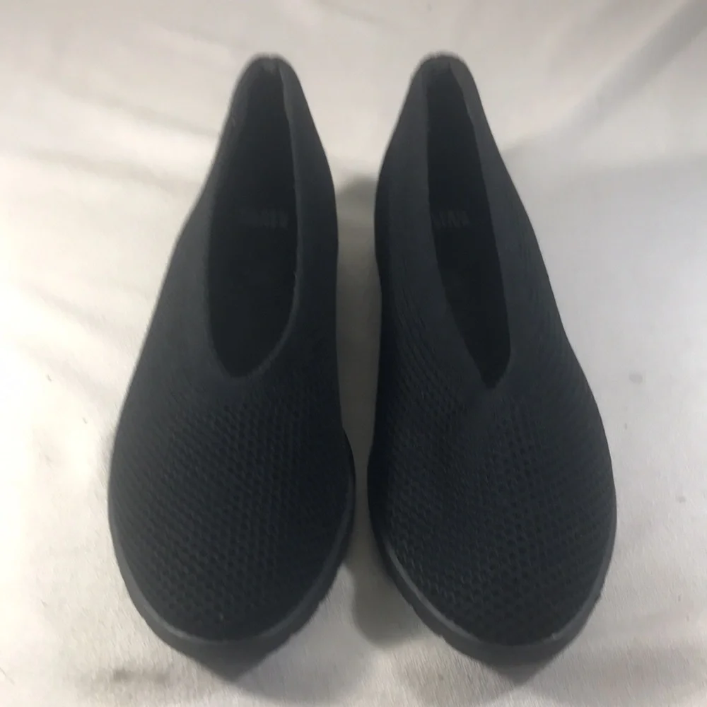 Eileen Fisher Women’s Black Heaven Knit Wedge Ballet Slip-On Flats Size 10